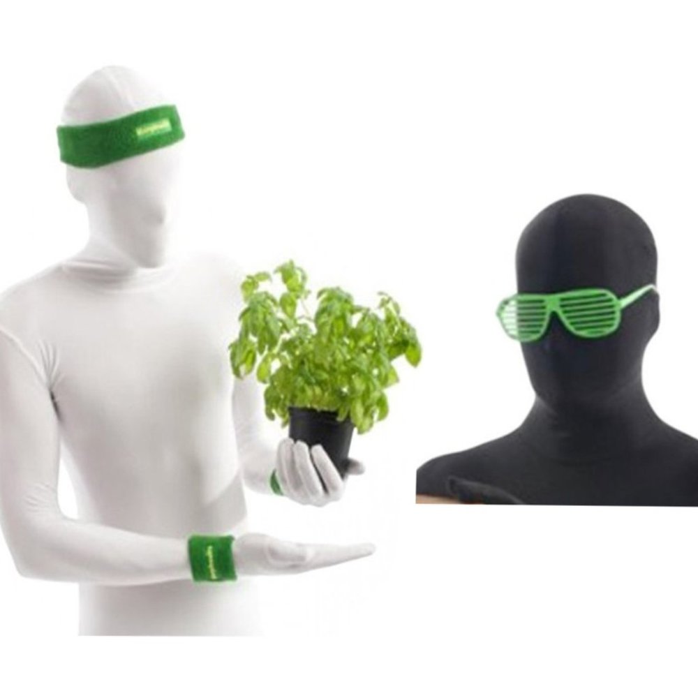 Morphsuits Sweatband Green Set Costume with Sunglasses NWT